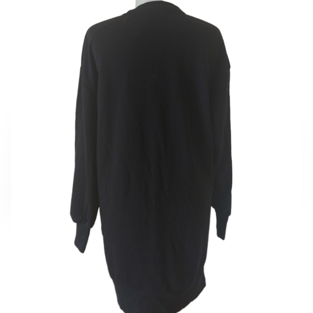 Chicago Bulls Black Sweater Dress Oversized UK Size 2XS Big Graphic Print - Picture 5 of 8